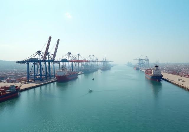 Vista del puerto industrial de Vigo, sede de HiloBrumo